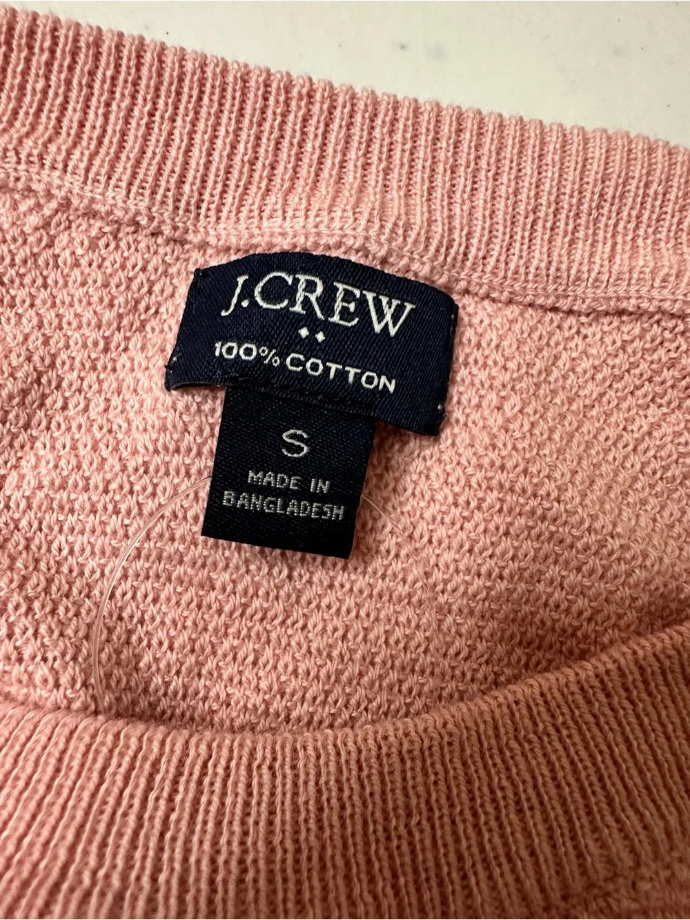 NWT J. Crew Lightweight Pale Pink Crew Neck Sweater - Size Small